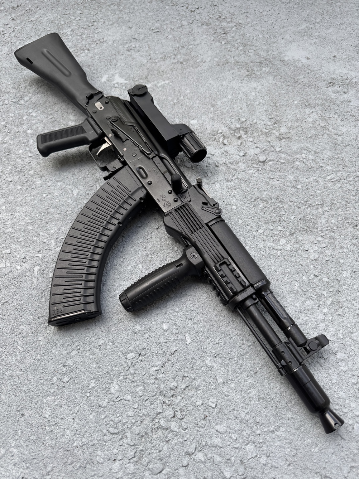 Russian Saiga-based AK-104 configuration photographed for Florida Kalash Media